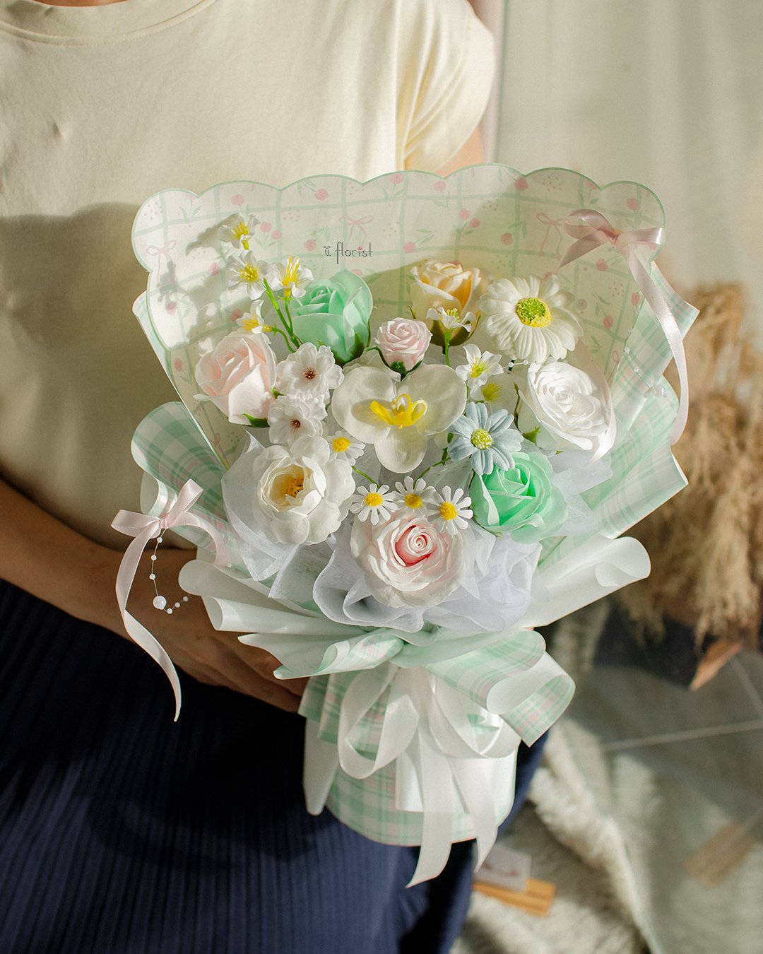 Mint Puff(Soap flower)